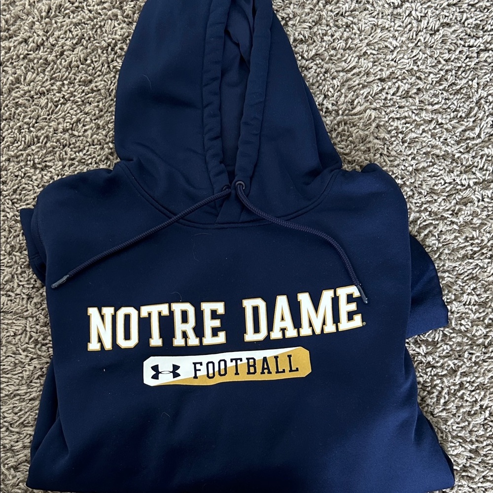 Under Armour Navy and Gold Notre Dame Hoodie